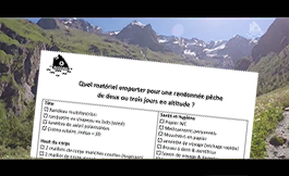 La checklist type par Altitude Pêche